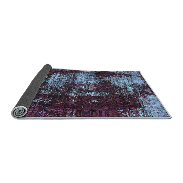 Sideview of Abstract Light Blue Modern Rug, abs5635lblu