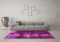 Machine Washable Abstract Pink Modern Rug, wshabs5635pnk