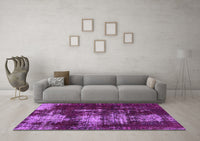 Machine Washable Abstract Purple Modern Rug, wshabs5635pur