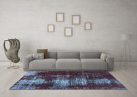 Machine Washable Abstract Light Blue Modern Rug, wshabs5635lblu