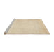 Sideview of Machine Washable Abstract Gold Rug, wshabs5636