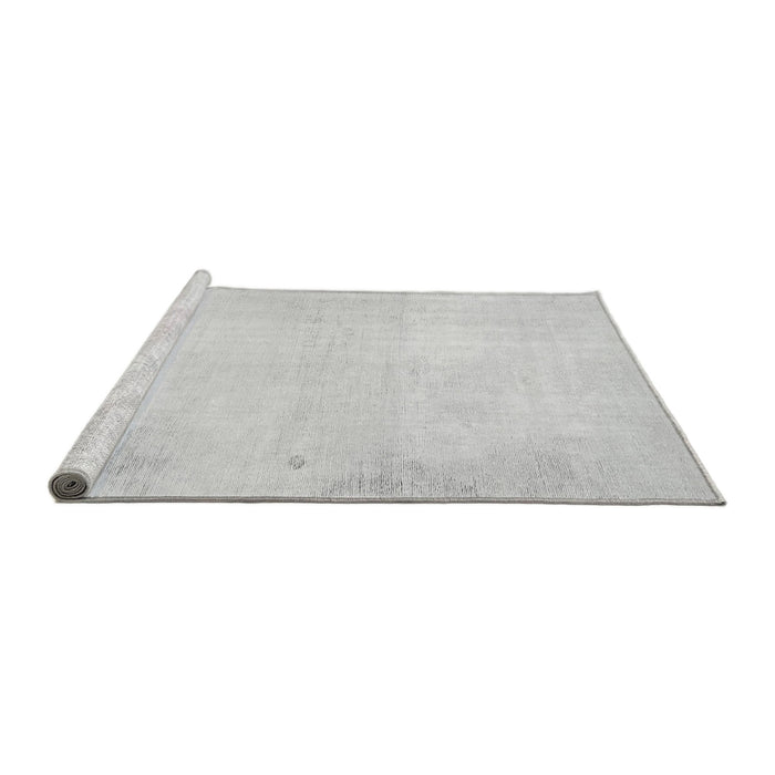 Sideview of Machine Washable Solid Gray Modern Rug, wshabs5636gry