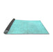 Sideview of Solid Light Blue Modern Rug, abs5636lblu