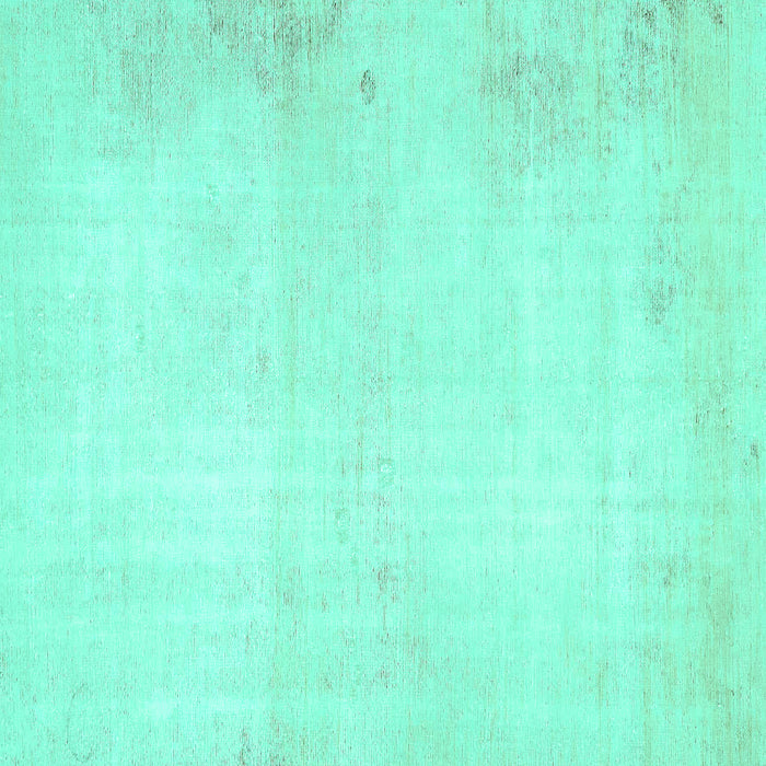 Square Solid Turquoise Modern Rug, abs5636turq