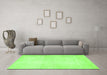 Machine Washable Solid Green Modern Area Rugs in a Living Room,, wshabs5636grn