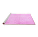 Sideview of Machine Washable Solid Pink Modern Rug, wshabs5636pnk