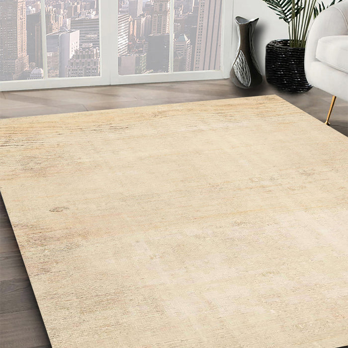 Machine Washable Abstract Gold Rug in a Family Room, wshabs5636