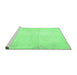 Sideview of Machine Washable Solid Emerald Green Modern Area Rugs, wshabs5636emgrn