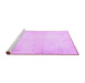 Sideview of Machine Washable Solid Purple Modern Area Rugs, wshabs5636pur