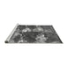 Sideview of Machine Washable Persian Gray Bohemian Rug, wshabs5637gry