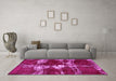 Machine Washable Persian Pink Bohemian Rug in a Living Room, wshabs5637pnk
