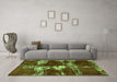 Machine Washable Persian Green Bohemian Area Rugs in a Living Room,, wshabs5637grn