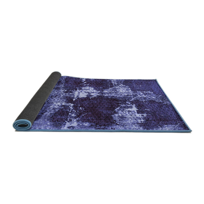 Sideview of Persian Blue Bohemian Rug, abs5637blu