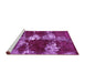 Sideview of Machine Washable Persian Purple Bohemian Area Rugs, wshabs5637pur