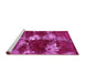 Sideview of Machine Washable Persian Pink Bohemian Rug, wshabs5637pnk