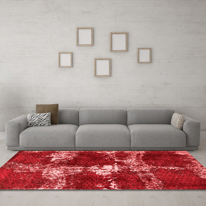 Bohemian Red Washable Rugs
