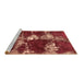 Sideview of Machine Washable Persian Brown Bohemian Rug, wshabs5637brn