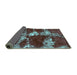 Sideview of Persian Turquoise Bohemian Rug, abs5637turq