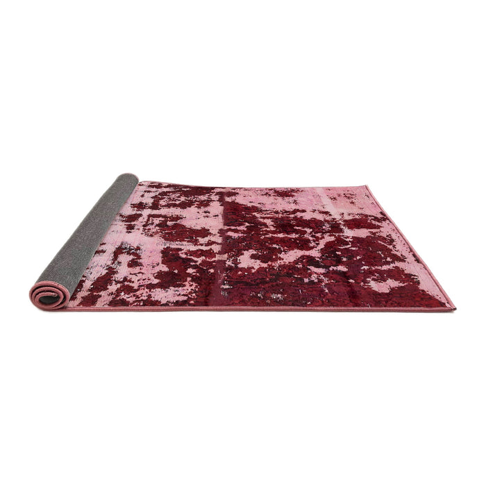 Sideview of Abstract Pastel Pink Modern Rug, abs5638
