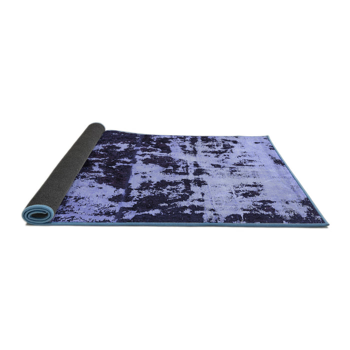 Sideview of Abstract Blue Modern Rug, abs5638blu