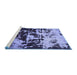 Sideview of Machine Washable Abstract Blue Modern Rug, wshabs5638blu