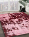 Abstract Pastel Pink Modern Rug in Family Room, abs5638