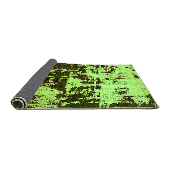 Sideview of Abstract Green Modern Rug, abs5638grn