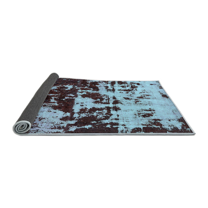 Sideview of Abstract Light Blue Modern Rug, abs5638lblu