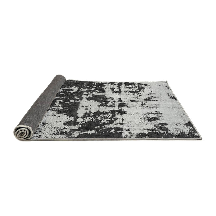 Sideview of Abstract Gray Modern Rug, abs5638gry