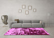 Machine Washable Abstract Pink Modern Rug in a Living Room, wshabs5638pnk