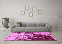 Machine Washable Abstract Pink Modern Rug, wshabs5638pnk