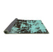 Sideview of Abstract Turquoise Modern Rug, abs5638turq