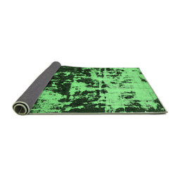 Sideview of Abstract Emerald Green Modern Rug, abs5638emgrn