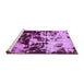 Sideview of Machine Washable Abstract Purple Modern Area Rugs, wshabs5638pur