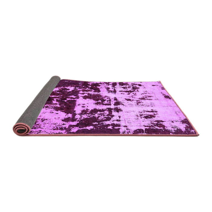 Sideview of Abstract Purple Modern Rug, abs5638pur