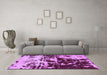 Machine Washable Abstract Purple Modern Area Rugs in a Living Room, wshabs5638pur