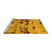 Sideview of Machine Washable Persian Yellow Bohemian Rug, wshabs5639yw