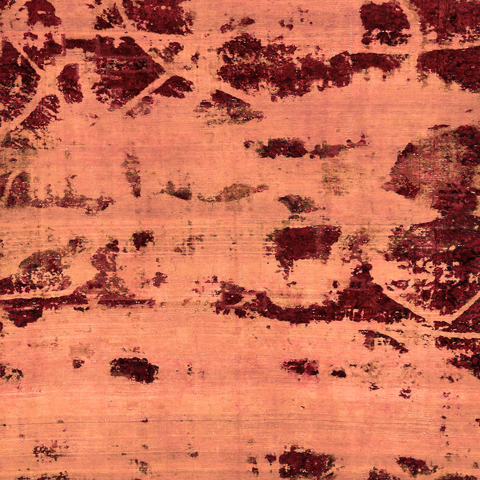 Square Machine Washable Persian Orange Bohemian Area Rugs, wshabs5639org