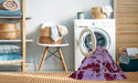 Machine Washable Abstract Bright Lilac Purple Rug in a Washing Machine, wshabs5639