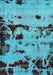 Machine Washable Persian Turquoise Bohemian Area Rugs, wshabs5639turq