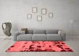 Bohemian Red Washable Rugs