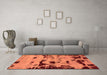 Machine Washable Persian Orange Bohemian Area Rugs in a Living Room, wshabs5639org