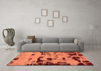 Machine Washable Persian Orange Bohemian Rug, wshabs5639org