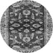 Round Oriental Gray Traditional Rug, abs563gry