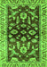 Machine Washable Oriental Green Traditional Area Rugs, wshabs563grn