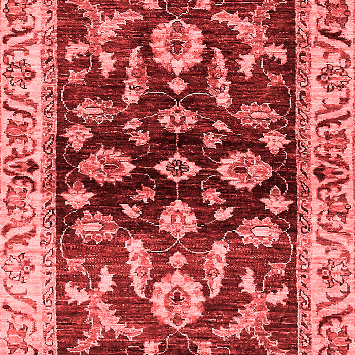 Machine Washable Oriental Red Traditional Rug, wshabs563red