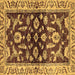 Square Oriental Brown Traditional Rug, abs563brn