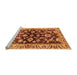 Sideview of Machine Washable Oriental Orange Traditional Area Rugs, wshabs563org