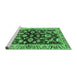 Sideview of Machine Washable Oriental Emerald Green Traditional Area Rugs, wshabs563emgrn