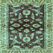 Square Oriental Light Blue Traditional Rug, abs563lblu